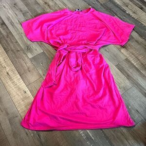 Eloquii Plus Size Pink Wrap Waist Dress size 22